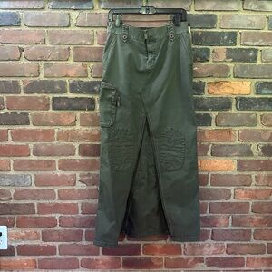 Miss Sixty Killah Babe | maxi cargo skirt high front slit -small (30 X 39.5)